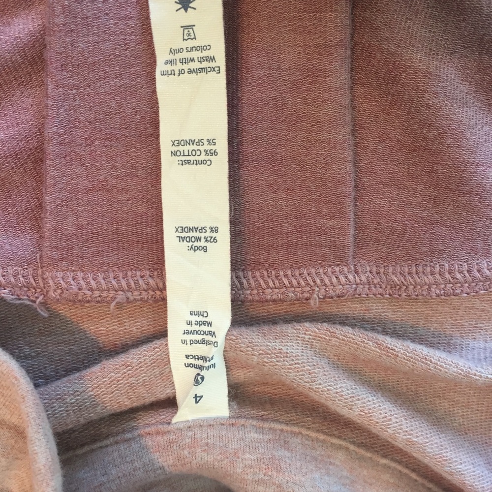 LULULEMON COAST WRAP DUSTY HEATHERED PINK 4 RARE! - Picture 3 of 4
